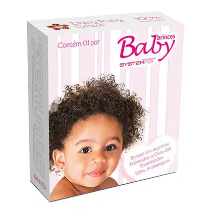 Imagem do produto Brinco Studex Baby Daisy Ruby Cristal
