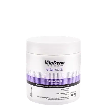 Imagem do produto Vita Derm Vita Mask Argila Verde - Máscara em Pó Multiuso 400g