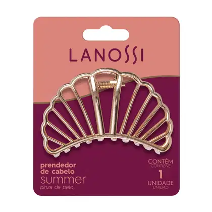 Imagem do produto Lanossi Summer Metal Dourada - Prendedor de Cabelo