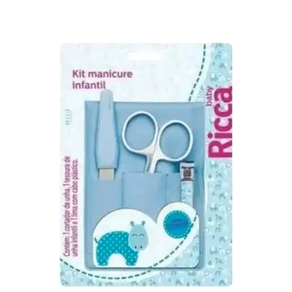 Imagem do produto Kit Ricca Baby Manicure Infantil Azul (3 Produtos)