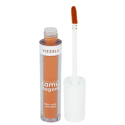 Corretivo Líquido Vizzela Cosméticos Camuflagem Laranja, 5g.