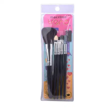 Imagem do produto Kit com 5 Pincéis para Maquiagem Macrilan Trend - MT04