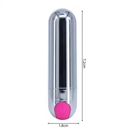 Imagem do produto Power Bullet Vibrador Recarregável 10 Intensidades YouVibe 7,2cm x 1,8cm Arredondada Portátil Discreto