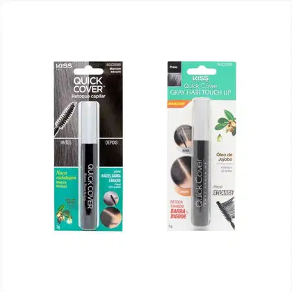 Imagem do produto Kit Kiss NY Retoque Capilar Máscara Marrom Escuro + Preto