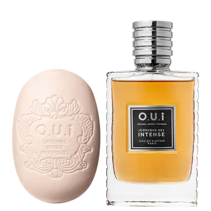 Imagem do produto Conjunto Iconique 001 Intense O.U.i Masculino - Eau de Parfum 75ml + Sabonete em Barra 90g