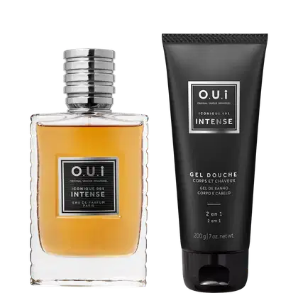 Imagem do produto Conjunto Iconique 001 Intense O.U.i Masculino - Eau de Parfum 75ml + Gel de Banho 200ml