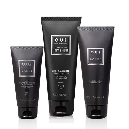 Imagem do produto Combo Gel de Banho Iconique 001 Intense 200g + Creme de Barbear Homme 100g + Creme Multifuncional Pós-Barba Homme 50g