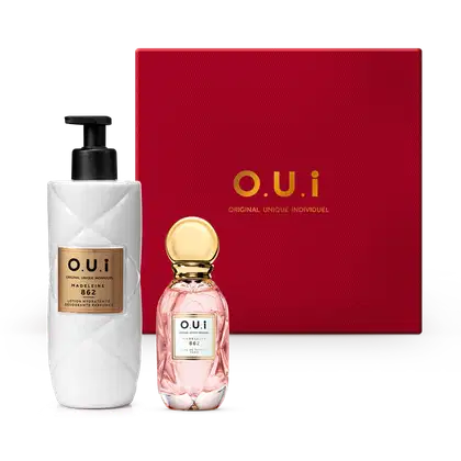 Imagem do produto Combo O.U.i Madeleine 862 Corpo: Loção Hidratante Desodorante 400ml + Eau de Parfum 30ml + Caixa M