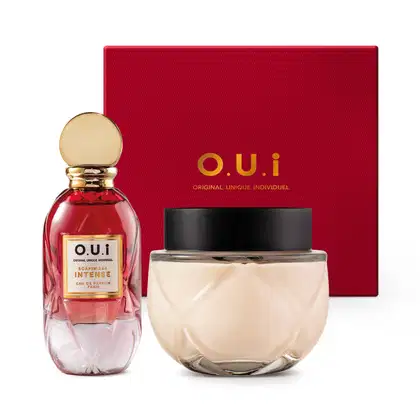 Imagem do produto Combo O.U.i Scapin 245 Intense: Eau de Parfum 75ml + Crème Riche 200g + Caixa
