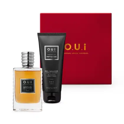 Imagem do produto Combo O.U.I Iconique 001 Intense: Eau De Parfum 75ml + Gel De Banho 200g + Caixa