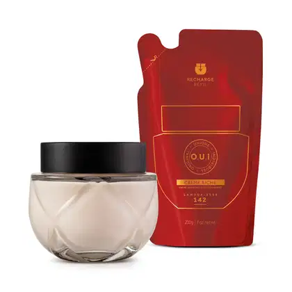 Imagem do produto Combo O.U.I L’amour-Esse 142: Desodorante Hidratante Crème Riche  200g + Refil 200g
