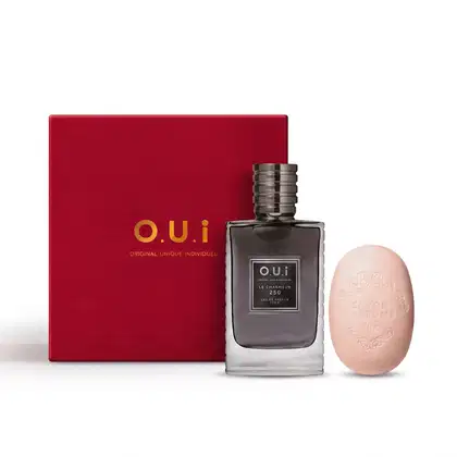 Imagem do produto Combo O.U.i Le Charmeur 250 Eau de Parfum 75ml + Sabonete em Barra Iconique 001 90g + Caixa de Presente