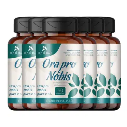Imagem do produto Kit 6 Ora Pro Nóbis Puro Premium 500mg Reativa