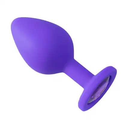 Imagem do produto Plug Anal em Silicone Tamanho Pequeno com Pedra Cor ROXO
