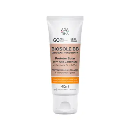 Protetor Solar Facial Ada Tina Biosole BB FPS60 Noce Cor 45, 40ml.