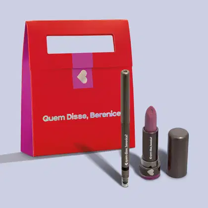 Imagem do produto Combo Presente: Batom Hidratante Roxo Rosalila 3,8g + Lápis de Olho Preto 200mg + Sacola de Presente
