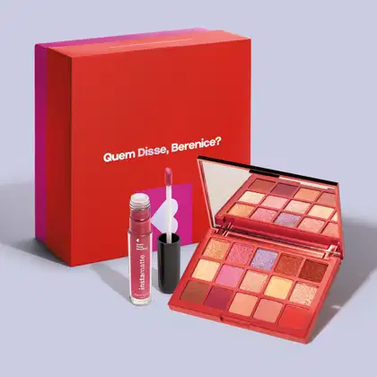 Imagem do produto Combo Presente Make Camaleoa: Paleta de Sombras 12g + Batom Líquido Goiabali 4ml + Caixa de Presente