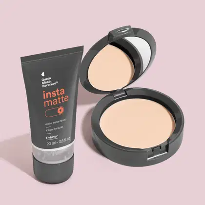Imagem do produto Combo Instamatte: Primer Facial Líquido 20ml + Pó Compacto Facial Translúcido 5,5g