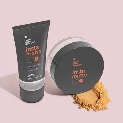 Imagem do produto Combo Instamatte: Primer Facial Líquido 20ml + Pó Solto Translúcido Amarelê 10g