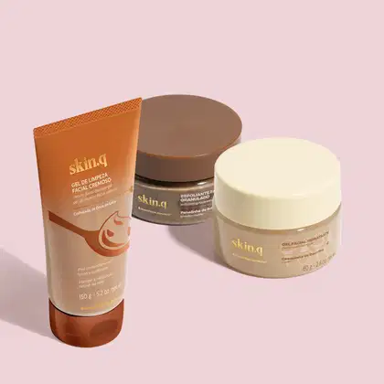 Imagem do produto Combo Skin.q Doçura: Gel de Limpeza Facial 150g +Gel Hidratante Facial 80g + Esfoliante Facial 50g