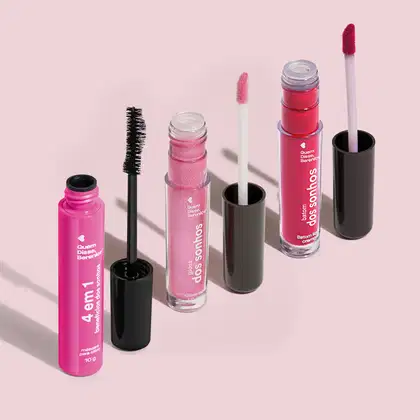 Imagem do produto Combo Dos Sonhos: Máscara Para Cílios 10g + Batom Líquido Rosite 4ml + Gloss Labial Rosadex 4ml