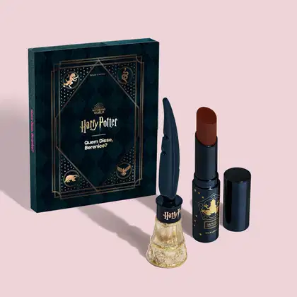 Imagem do produto Combo Harry Potter Quem Disse, Berenice?: Delineador Dourado 7ml + Balm Labial Marrom + Cartão Presente