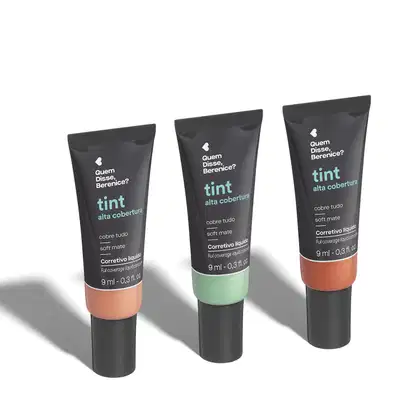 Imagem do produto Combo Corretivo Líquido Tint Alta Cobertura: Verde 9ml + Salmão 9ml + Laranja 9ml