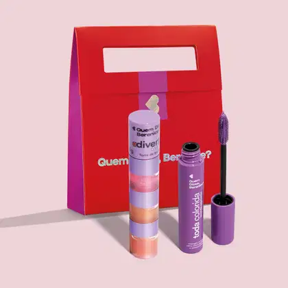 Imagem do produto Combo Presente Natal: Torre de Brilho Labial 3g + Máscara para Cílios 10g + Sacola Para Presente