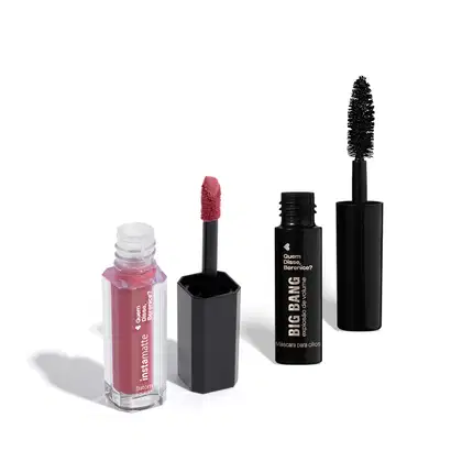 Imagem do produto Combo Mini: Máscara de Cílios Big Bang Explosão Volume 5g + Batom Líquido 0,8ml