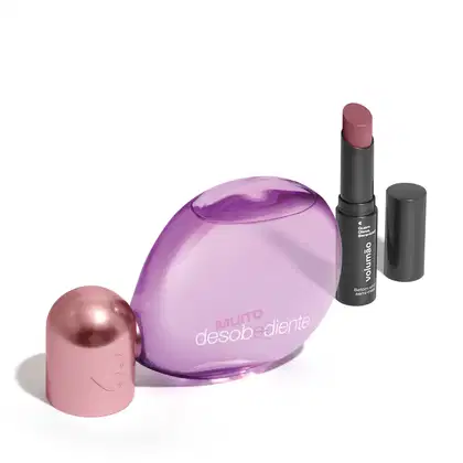 Imagem do produto Combo Eau de Parfum Muito Desobediente 100ml + Batom Stick Volumão Rosa Roseirê 3,4g
