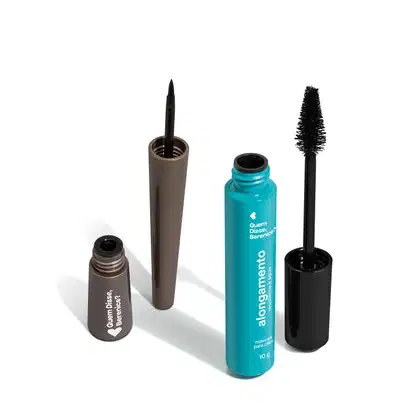 Imagem do produto Combo Máscara de Cílios Alongamento Resistente à Água 10g + Delineador Preto 2,5ml