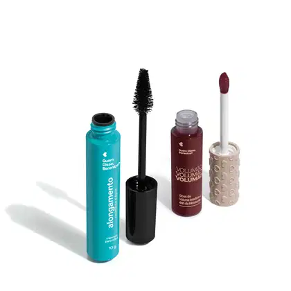 Imagem do produto Combo Gloss Labial Cereja Volumão 9,5ml + Máscara de Cílios Resistente à Água 10g