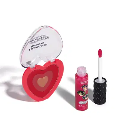 Imagem do produto Combo QDB As Meninas Super Poderosas: Blush Compacto 4g + Lip Oil Rosa 9,5ml