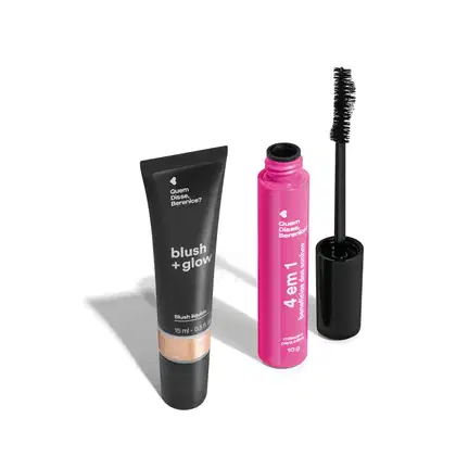 Imagem do produto Combo Máscara Para Cílios 4 Em 1 10g + Blush Líquido Prata Perolali 4ml