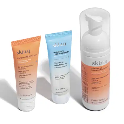 Imagem do produto Combo Skin.Q: Espuma de Limpeza Facial 150ml + Hidratante Facial  50ml + Esfoliante 50g