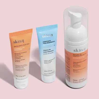 Imagem do produto Combo Skin.Q: Espuma de Limpeza Facial 150ml + Hidratante Facial  50ml + Esfoliante 50g