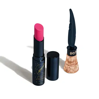 Imagem do produto Combo Lufa Lufa Harry Potter Quem Disse, Berenice?: Balm Labial Rosa  3,2g + Delineador Líquido Dourado 7ml