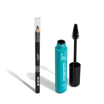 Imagem do produto Combo Máscara de Cílios Resistente è Água 10g + Lápis Preto Para Olhos 1,1g