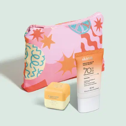 Imagem do produto Combo Verão Starter Pack: Protetor Solar Facial Sem Cor FPS 70 40ml + Hidratante Labial 6,2g + Nécessaire