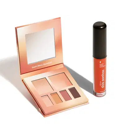Imagem do produto Combo Paleta Multifuncional Nudete 7g + Gloss Labial Coral 4ml