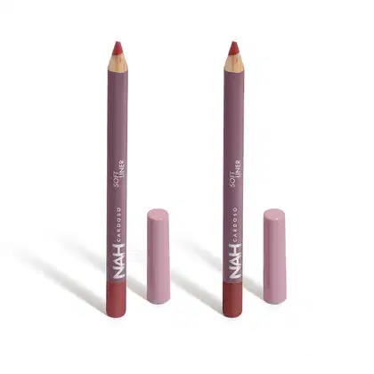 Imagem do produto Combo Lápis Contorno Labial Soft Liner By Nah Cardoso: Rosa Bold  1,1g + Marrom Brave 1,1g