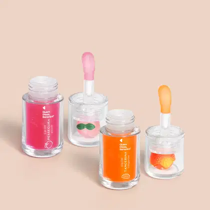 Imagem do produto Combo Lip Oil Cuide-se Bem:  Rosa Fúcsia Pessegura 3,5ml  + Coral Tangerina 3,5ml