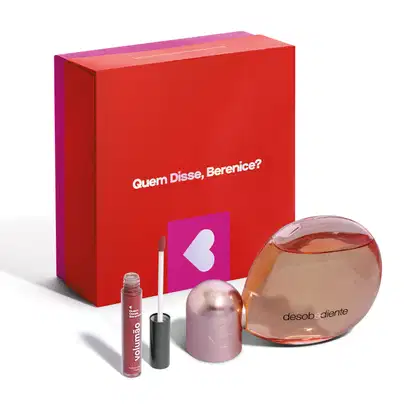 Imagem do produto Combo Presente:Desobediente Eau De Parfum 100ml + Batom Líquido Mate Rosa Roseli 4ml + Caixa