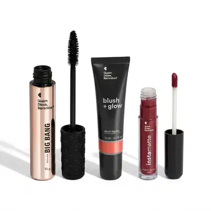 Imagem do produto Combo Máscara Big Bang 10g + Blush Líquido Rosalix 15ml + Batom Líquido Avelali 4ml