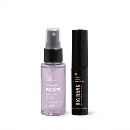Imagem do produto Combo Bruma Facial Fixadora Acordei Assim! 30ml + Mini Máscara de Cílios Big Bang Explosão de Volume 5g