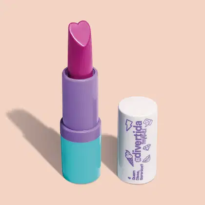Imagem do produto Batom Cremoso Lilás Contagiante QDB Divertida Make! 3,5g