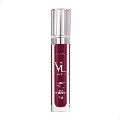 Imagem do produto Batom Tinta No Transfer Bali Vinho Efeito Supermatte Longa Duração Ultrapigmentação Viva Luxo ODORATA REF 2499