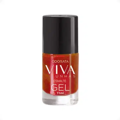 Imagem do produto Esmalte Em Gel Cintilante Vermelho Esplêndida Não Precisa Cabine Seca Rápido Hipoalergênico Viva Unhas ODORATA REF 2543