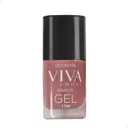 Imagem do produto Esmalte Em Gel Malva Glam Rosê Cremoso Não Precisa Cabine Secagem Rápida Hipoalergênico Viva Unhas ODORATA REF 2682