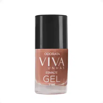 Imagem do produto Esmalte Em Gel Cappuccino Luxo Perolado Não Precisa Cabine Seca Rápido Hipoalergênico Viva Unhas ODORATA REF 2686